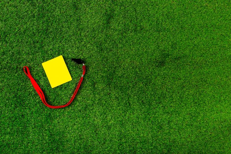 football composition with copyspace yellow card 23 2147827676