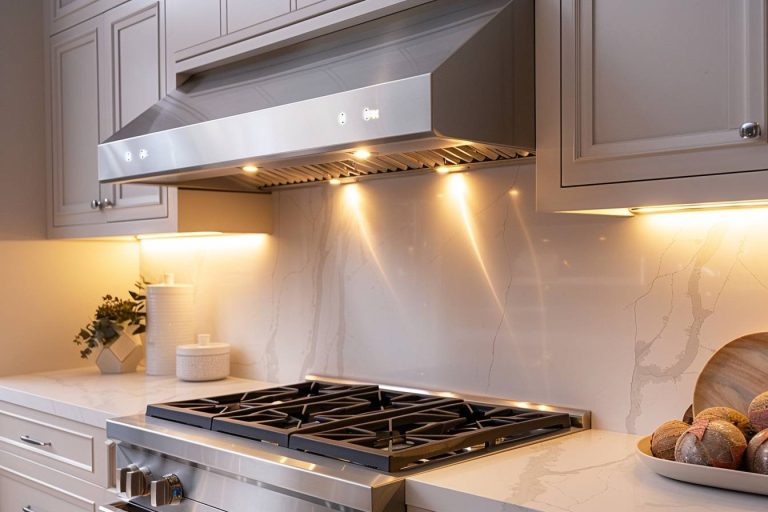 Hotte aspirante inox au design moderne pour cuisine
