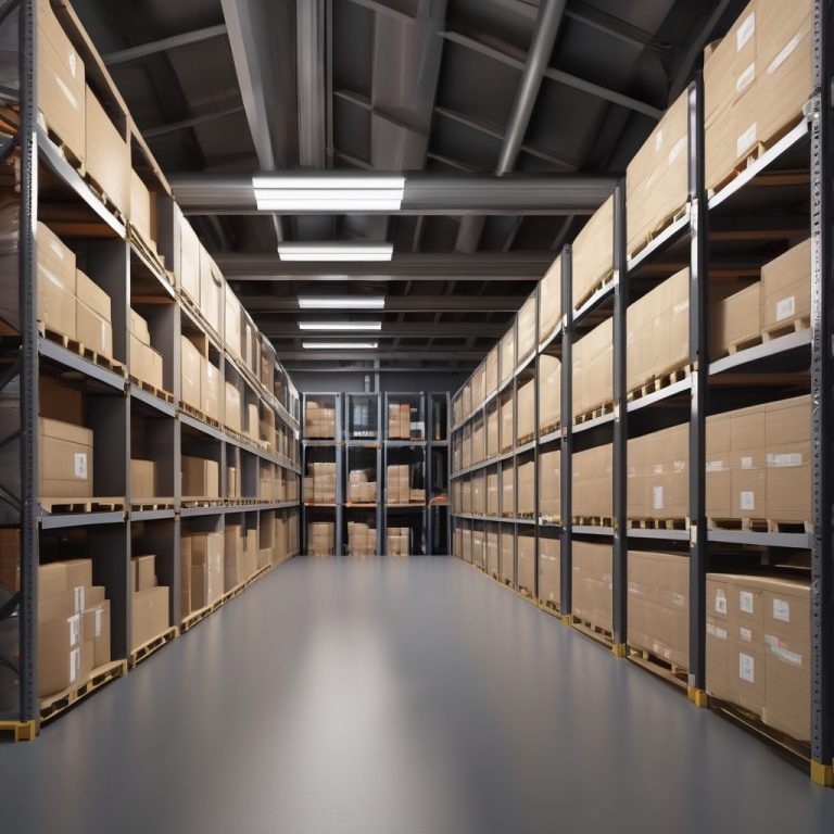 Espace de stockage de 20m3 avec étiquettes de prix
