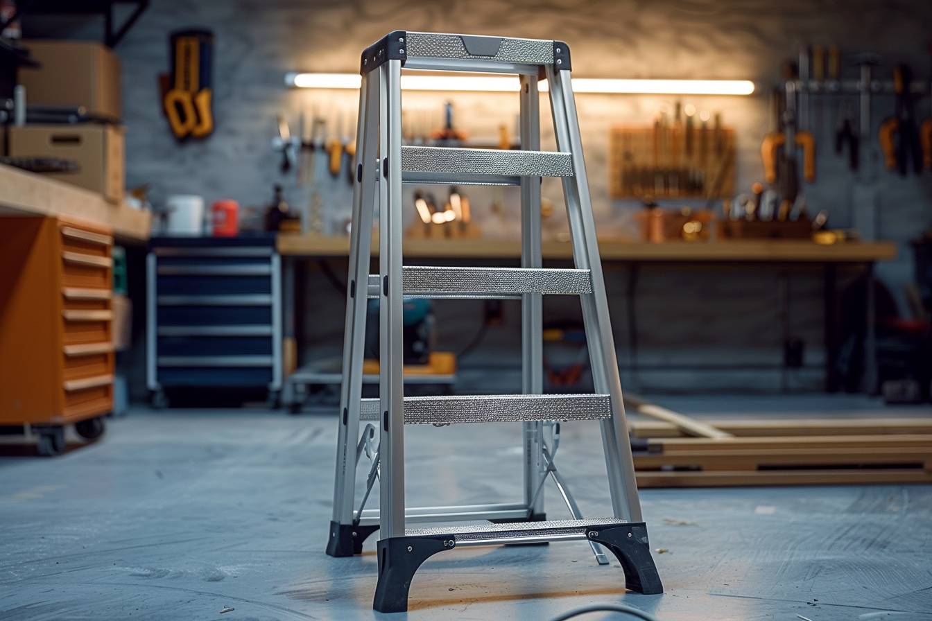 Escabeau télescopique idéal pour optimiser l'espace  
Accessoire pratique et compact pour petits endroits