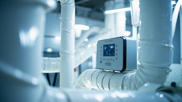 Ventilation double flux avec conduits et ventilateurs