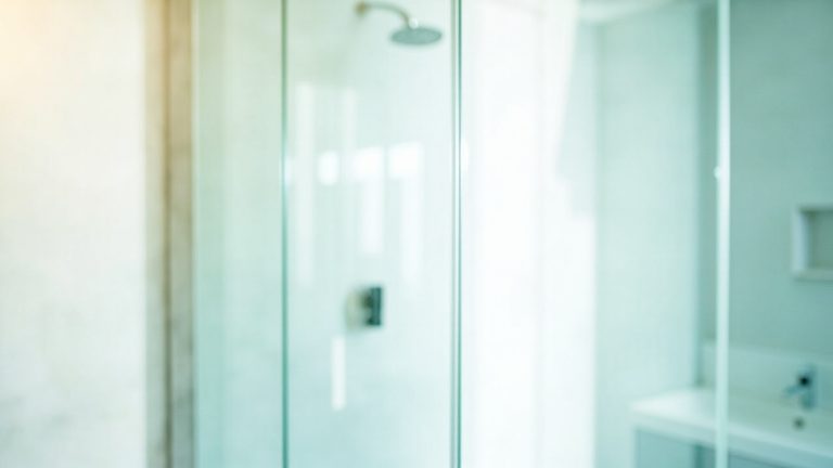 Paroi de douche propre et sans calcaire